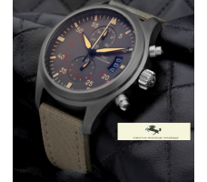 HK1374 İWC TOPGUN KRONOMETRE HAKİ ERKEK SAATİ